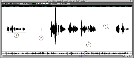 Sound in wave editing, with key points highlighted.